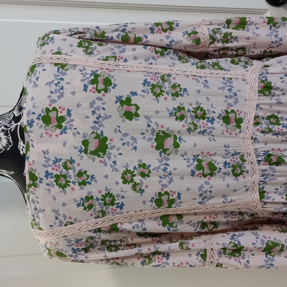 🌱Matilda Jane🌱 - Pink Floral "Like A Lady" Bell Sleeve Tunic Top OR Dress - Picture 9 of 16